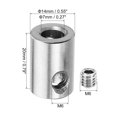 thumbnail image 2 of Unique Bargains 7mm Hole Wire Rope Clips Set, 2 Pcs Brass Double Holes Cable Clamps with M6 Hexagon Screws Spanner, Silver, 2 of 7