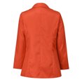 thumbnail image 4 of Meichang Womens Casual Blazers Jackets Solid Color Long Sleeve Open Front Work Office Blazers Slim Fit Lapel Jackets with Pockets Cardigans Plus Size Orange L, 4 of 5
