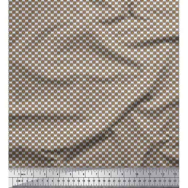 Soimoi Rayon Crepe Fabric Floral Small Print Fabric by Yard 46 Inch Wide