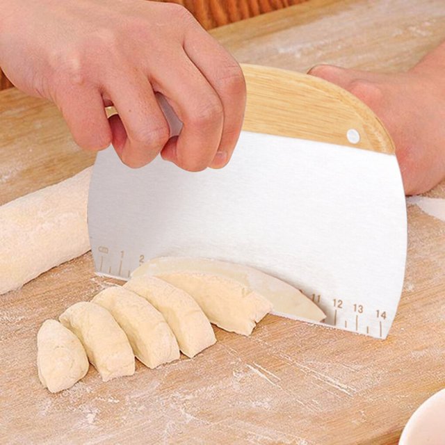 Broyeur à Pâte en Acier Inoxydable Broyeur à Pâte en Acier Inoxydable avec Graduations Outil de Cuisson pour la Cuisine à la Maison, Poignée Ronde