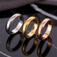 thumbnail image 3 of Baohd Party Banquet Ring Portable Couples Lovers Alloy Modern Style Rings Simple Design Decoration Jewelry Birthday Gift Silver Size 7, 3 of 9