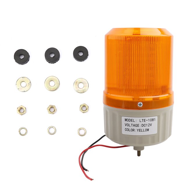 DC 12V Flash Rotatif Voyant d'Alarme Lampe d'Usine Construction Jaune