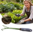 thumbnail image 1 of TIELUTT Garden Rake Three Teeth Steel Hand Rake Portable Gardening for Soil Loosening And Weeding Garden Spreader Parsley Live Self Watering Tray Vegetable Garden Bag Seeder And Spreader, 1 of 7