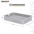 thumbnail image 3 of Sunjoy Plateau flottant en osier 36x24'',Gris, 3 of 9