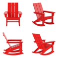 thumbnail image 1 of Palms Modern Adirondack Plastic Outdoor Rocking Chairs (Set of 4), 1 of 8