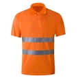 thumbnail image 1 of Orange Mens Work Shirts High Visibility Sweatshirt For Men Pullover Hi Vis Hoodie Pullover Sweatshirt Reflective Short Sleeve Sweatshirt Tops Shirts for Men, 1 of 2