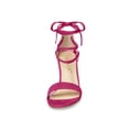 thumbnail image 2 of BLISSFUL STEP Sandales pour Femmes Unies d'Été à Talons Blocs à Lacets Rose Vif 9, 2 of 8