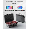 thumbnail image 3 of Hard Carrying Case for Nintendo Switch 2, Professional Deluxe IP67 Waterproof, Soft Lining Hard Travel Case for Nintendo Switch 2 Console Pro Controller & Accessories, 3 of 7
