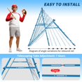 thumbnail image 4 of Filet de Rebond Réglable à 9 Zones pour Baseball et Softball 5 X 4 Pi, Entraîneur de Lancer, Frappe et Mise en Champ à 12 Angles, Filet d'Entraînement Multisport Portable pour l'Entraînement d'Équipe dans la Cour Arrière, Rouge, 4 of 6