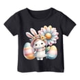 thumbnail image 4 of XDZJLR T-Shirt Fille Tout-Petit Graphique de Pâques Coupe Ample Décontractée Manches Courtes Col Rond pour Garçons 6-7 Ans, 4 of 4