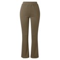 thumbnail image 5 of Yuyuzo Flared Pants for Women High Waisted Slim Fitted Solid Color Workout Lounge Trousers with Pockets, 5 of 5