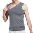 thumbnail image 1 of LOVZFMLL Camisoles pour Hommes Chandail à Enfiler T-shirt Uni Extérieur Élastique Ajusté Sans Marquesr Débardeur Uni à Col en V, 1 of 6