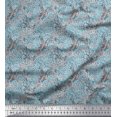 thumbnail image 1 of Soimoi Modal Satin Fabric Brush Stroke Abstract Print Fabric by The Yard 42 Inch Wide, 1 of 3