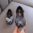 thumbnail image 2 of B91xZ Chaussures de Robe pour Petite Fille Mode Ballerines avec Nœud, Noir 8.5, 2 of 5