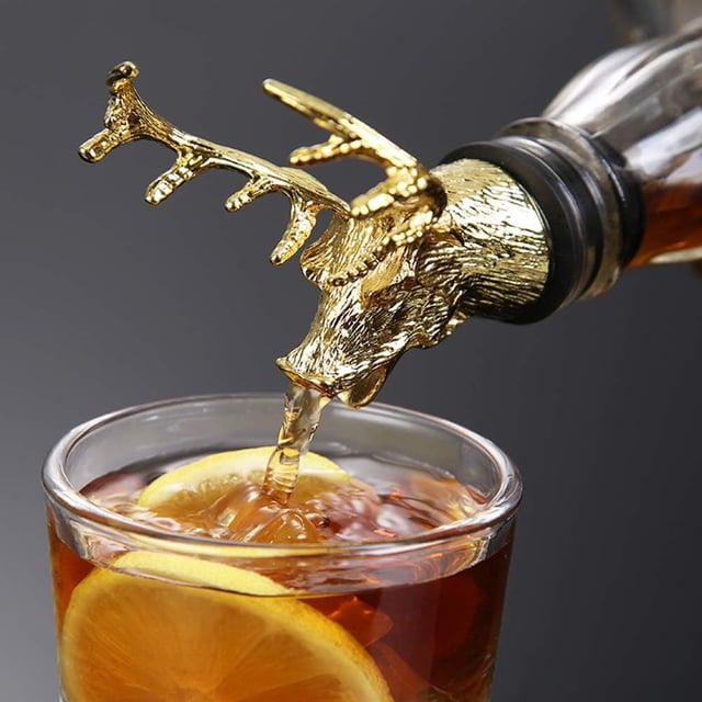 Bouchon de Bec Verseur pour Bouteille de Vin et de Liqueur en Acier Inoxydable