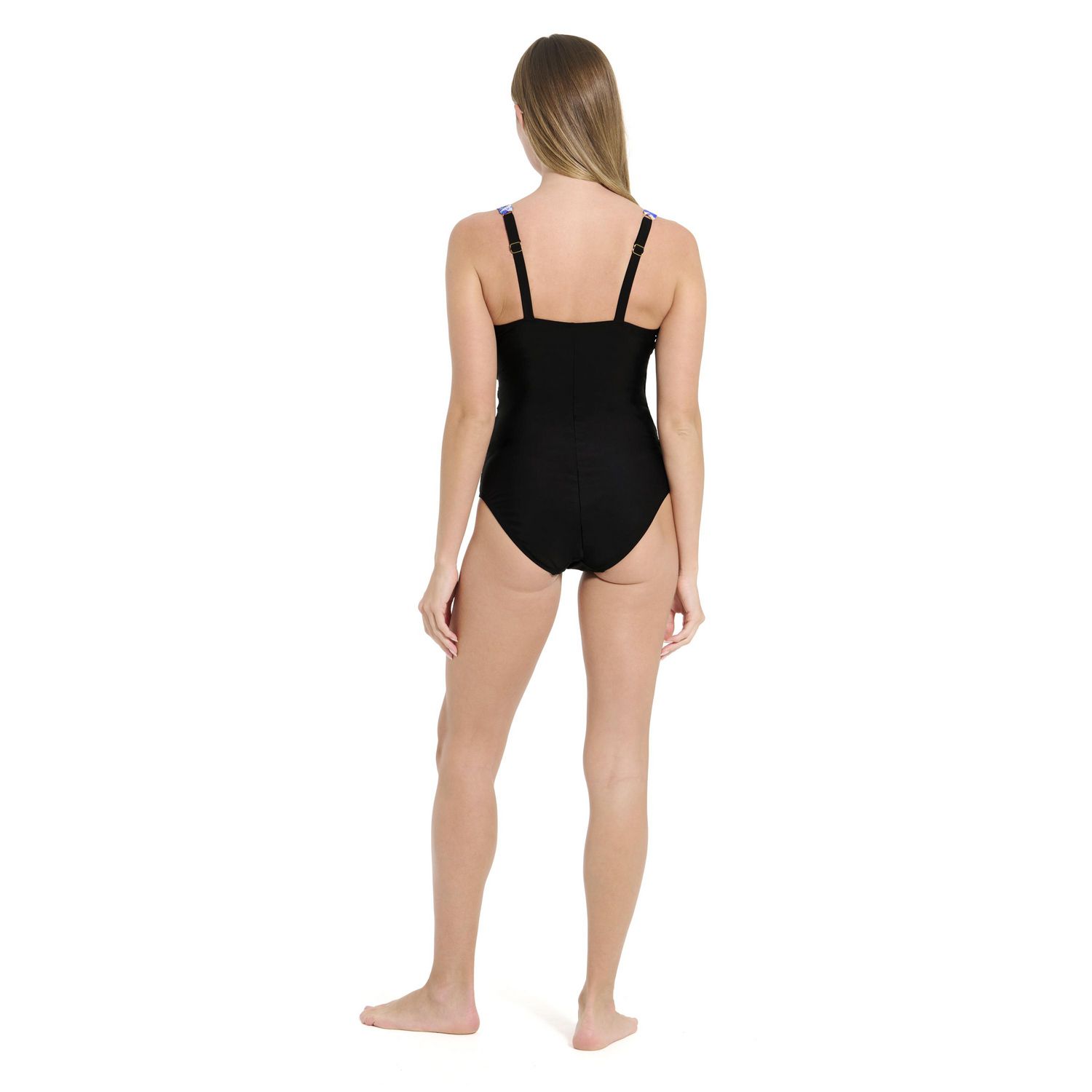 Krista Maillot de bain une-pièce croisé imprimé bonnet D pour femme