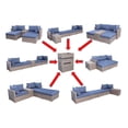 thumbnail image 2 of All-Space 5-Piece Metal Wicker Patio Set - Blue, 2 of 3