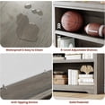 thumbnail image 2 of Tall Farmhouse Bookshelf - 6 Tier Adjustable Open Bookcase with Anti-Tip & Anti-Slip, Freestanding Storage for Home Office, Living Room, Balcony, Library - Hand-Grabbed Gray, 6 Layers, W800, 2 of 6