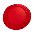 thumbnail image 4 of jifeng Drap-Housse Rond en Coton Uni Couvre-Lit Rouge, 4 of 7