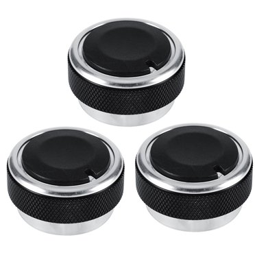 Commutateur de Bouton de Climatiseur 3Pcs Voiture Climatisation Bouton Interrupteur Moteur Démarrage Rotation Bouton Revêtement Extérieur Noir