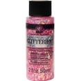 thumbnail image 1 of Folkart Glitterific Acrylic Paint, Pink Neon, 2 fl oz, 1 of 7