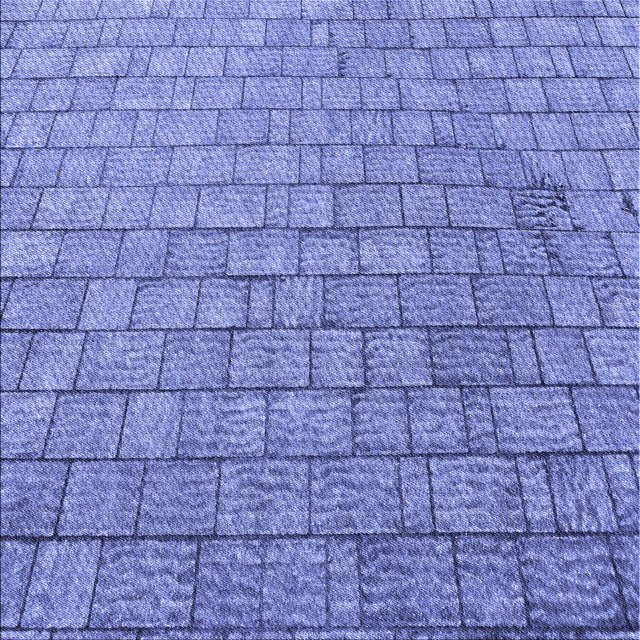Ahgly Company Tapis d'Intérieur Lavable en Machine Carré Bleu Denim, 6 Pieds Carré
