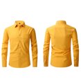 thumbnail image 1 of Dress Shirts for Men with Pocket Long Sleeve Big & Tall Tshirts Shirt Button-Down Collared Wrinkle-Free Solid Color Business Work Tops, 1 of 5