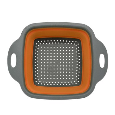 Czzoypi Sink Colander (Orange), Strainers and Colanders Foldable Colander Fruit Vegetable Washing Basket Strainer Kitchen Tool