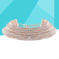 thumbnail image 3 of AMERTEER Luxury Rhinestone Choker Crystal Statement Necklace Multilayer Choker Fashion Jewelry Accessories (Gold), 3 of 6