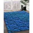 thumbnail image 3 of Ahgly Company Tapis d'Intérieur Lavable en Machine Carré Transitionnel Bleu Bleuet, 4 Pieds Carré, 3 of 7