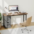 thumbnail image 3 of BeesClover Computer Desk 47" with 5 Drawers, Modern Study Table with Storage and Sturdy Metal Legs, Office Desk for Small Spaces, Apartments, Dorm Rooms, 3 of 7