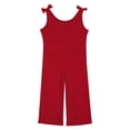 thumbnail image 3 of WENXIAOO Combinaison Sans Manches pour Adolescentes, Barboteuse de Rentrée Scolaire, Barboteuses Rouges avec Poches pour Usage Quotidien, Barboteuse pour Filles Taille 13-14 Ans, 3 of 5