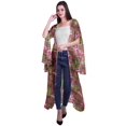 thumbnail image 2 of Moomaya Cardigan Long en Georgette Imprimée pour Femmes, Vêtements de Plage, Cache-Maillot, 2 of 5