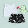 thumbnail image 3 of Boys Sets Letter Crew Neck Sleeveless Vest Tree Shorts, 3 of 6