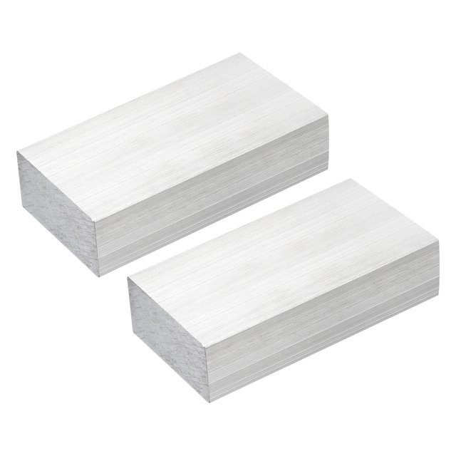 Unique Bargains Square Aluminum Flat Bar, 2 Pack 1' Thickness 2' Width 4' Length