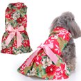 thumbnail image 4 of Dog Summer Dress, Durable Dog Dress Cool Summer Design Convenient With Polyester For Pet XZD300 Green Red S, 4 of 8