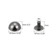 thumbnail image 2 of Unique Bargains Rivets à Visser 10x6mm Tête Ronde en Cuir Noir Lot de 20, 2 of 5
