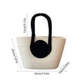 thumbnail image 3 of Birdeem Rope Woven Handbag, Large Capacity Tote Bag with Reinforced Handle, Versatile Shoulder Bag for Casual Daily Use and Beach, Size Approx 12.6x7.9x3.9in, 3 of 9
