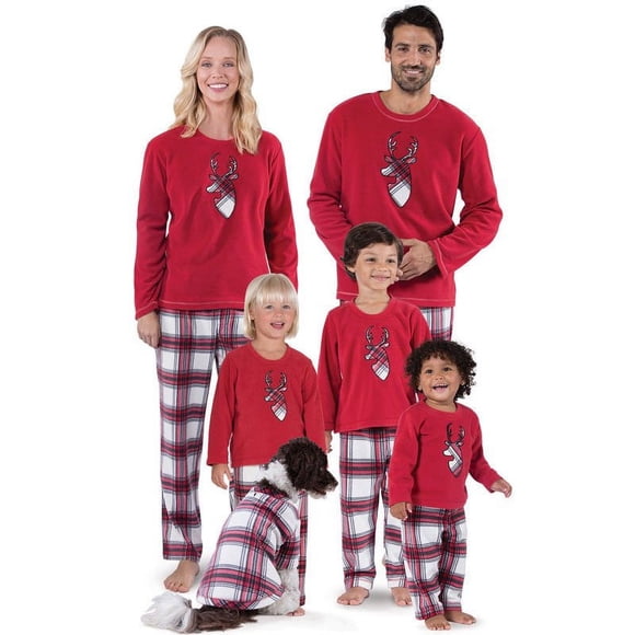 Christmas Family Matching Clothes Deer Print Family Christmas Pajamas Set Adult Kid Girl Sleepwear Nightwear Homewear