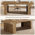 thumbnail image 4 of Tribesigns 70.9" Executive Office Desk, Large Workspace Computer Desk, Rustic Wooden Writing Table Simple Business Furniture with Arched Design for Home Office, 4 of 5