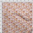 thumbnail image 4 of oneOone Velvet Dark Peach Fabric Florals Craft Projects Decor Fabric Printed By The Yard 58 Inch Wide, 4 of 4