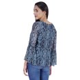 thumbnail image 4 of Moomaya Printed Flared Full Sleeve Tops For Women Summer Casual Short Kurta-NL, 4 of 8