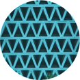 thumbnail image 1 of Ahgly Company Tapis Rond Lavable en Machine Intérieur Transitionnel Vert Sarcelle Profond, 3 Pieds Rond, 1 of 7