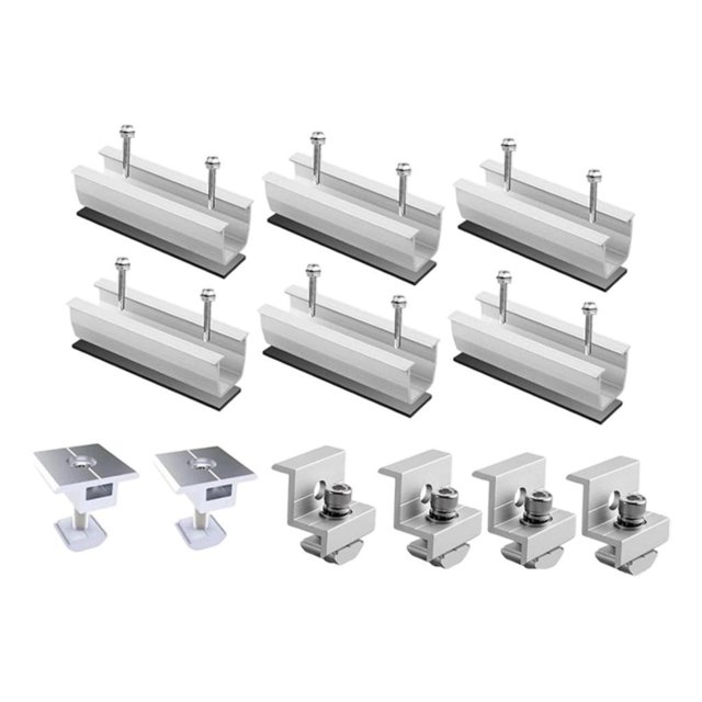 veasfak Solar Panel Mounting Brackets Kit,Aluminum Alloy,Lightweight Professional Metal 6 pieces set