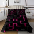 thumbnail image 1 of Erosebridal Gradient Checkered Bedspread Sets Twin Size,Buffalo Stereoscopic Bed Quilt,Geometry Decor,Breathable,2pcs, 1 of 5