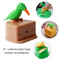 thumbnail image 2 of Toothpick Box Toothpick Storage Case Automatic holder; toothpick dispenser; Dispenser Bird Shape ABS Plastic Holder, Green, Pink, 2 of 8