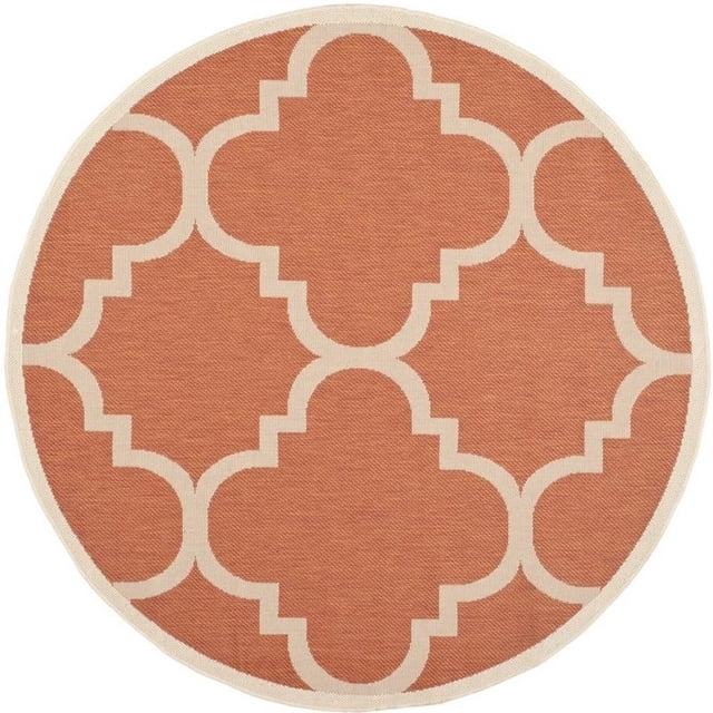Safavieh Courtyard Tapis d'Intérieur/extérieur en Terre Cuite - Rond 6 Pieds7 Pouces