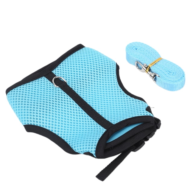 Mesh Guinea Pig Harness, Fully Adjustable Pet Harness And Leash Set Comfortable For Mini Pets For Outdoor L Light Blue