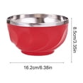 thumbnail image 3 of Bol Isolé en Acier Inoxydable à Double Couche / Bol Durable pour Soupe Riz Salade / Sécuritaire pour les Aliments Nettoyage Facile / Extérieur en PP Coloré / 16,2x8,5 cm / Rétention de Température / 1 Pce Cuisine Salle à Manger, 3 of 6