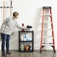 thumbnail image 4 of Gracious Living 3 Shelf Fixed Height Solid Light Duty Storage Unit, Black, 4 of 11